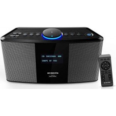 Acoosta Uno ABT-2000PKW/21 High Fidelity Bluetooth Speaker with Built in Music by Sony DADC (Black)
